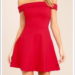 Lulu’s Off-Shoulder Cocktail Dress